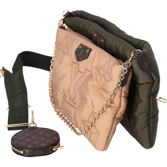 Louis Vuitton Maxi Multi Pochette Accessoires LV Pillow Shoulder Bag Khaki Beige - Picture 3 of 9